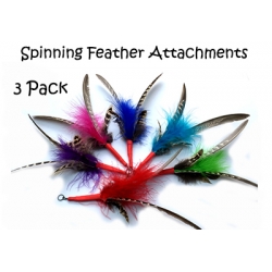 Purrs Feather Spinner ClipOn - 3 set - Fits the PurrSuit, Frenzy & DaBird rods